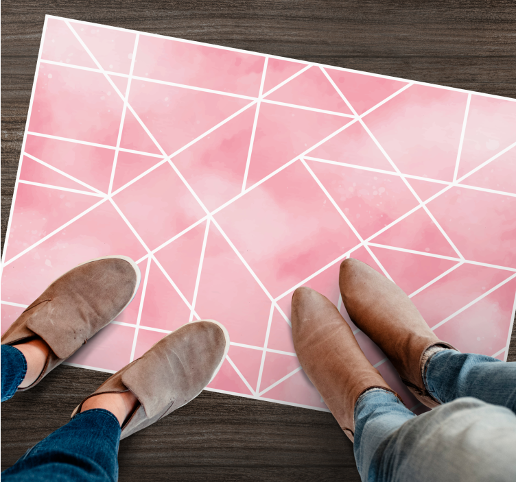 Covor de vinil geometric model geometric roz - TenStickers