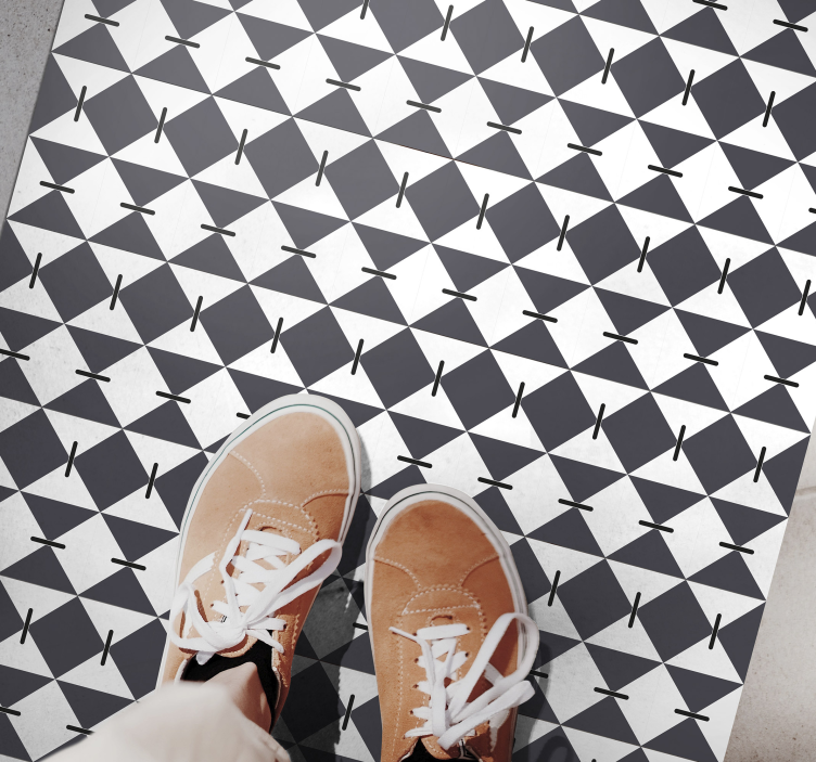 Covor de vinil geometric model modern de diamant - TenStickers