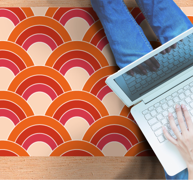 Covor de vinil geometric modele arcuite colorate - TenStickers