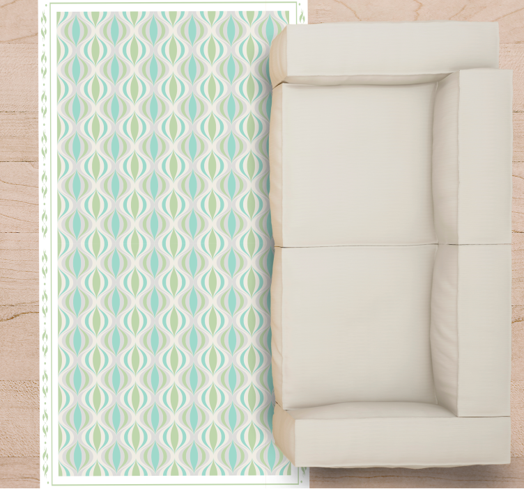 Covor vinil efect de țiglă motiv curbat - TenStickers