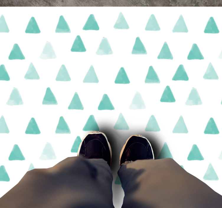 Covor de vinil geometric motive triunghiulare - TenStickers