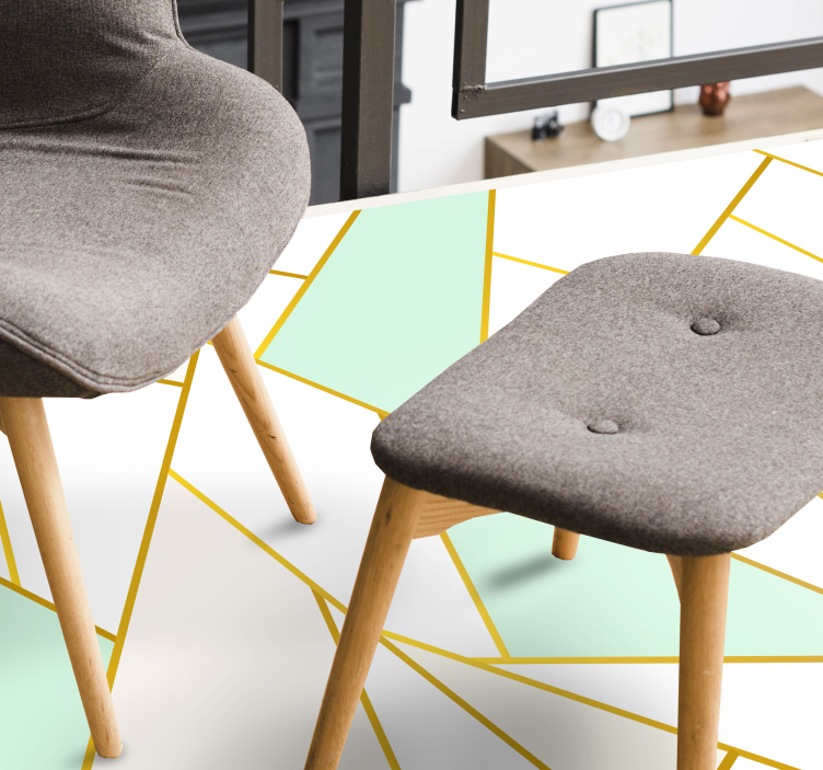 Covor de vinil geometric mozaic unghiular pastel - TenStickers