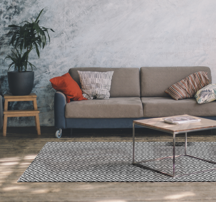 Covor de vinil geometric pătrat tribal - TenStickers