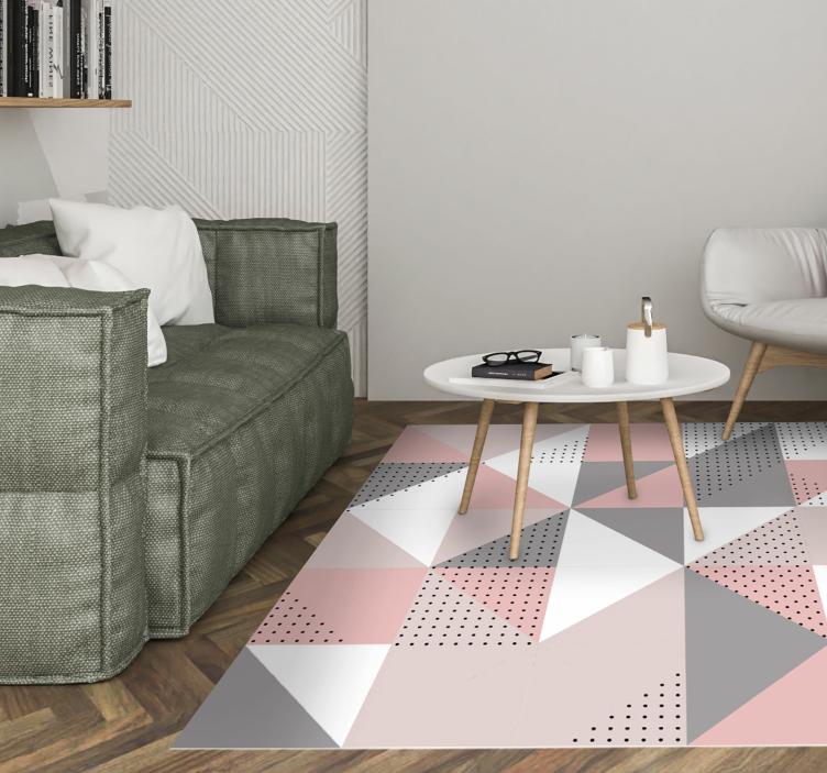 Covor de vinil geometric segmente de culoare triunghiulare - TenStickers
