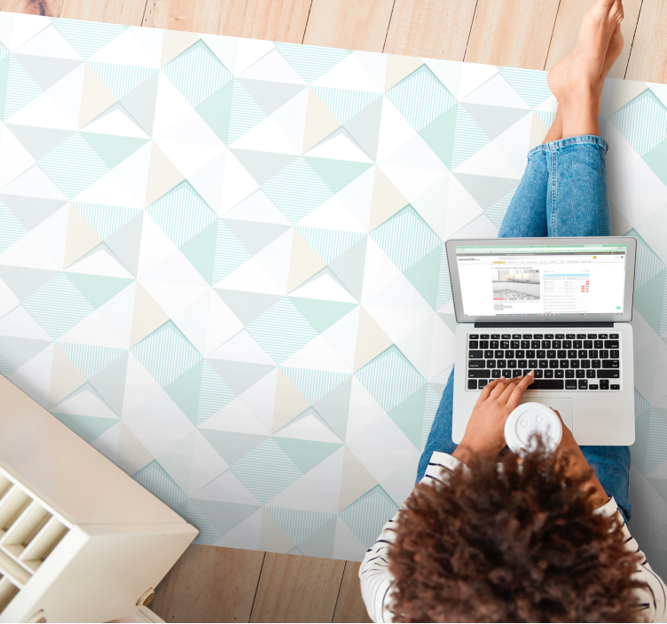 Covor de vinil geometric suprapunere cu model geometric - TenStickers