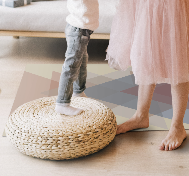 Covor de vinil geometric suprapunere geometrică - TenStickers