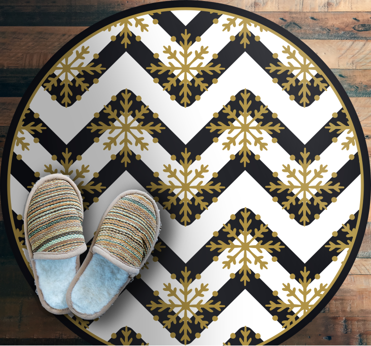 Covor vinil Crăciun model de fulg de nea chevron - TenStickers