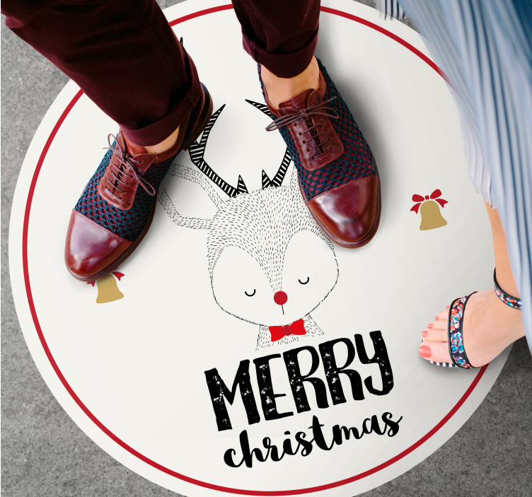 Covor vinil Crăciun opere de artă festive cu ren - TenStickers