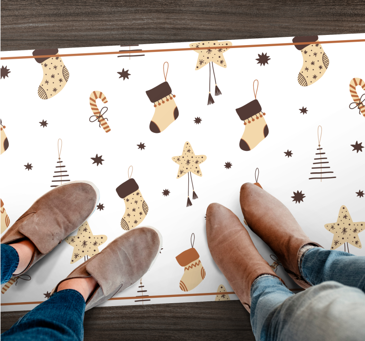 Covor vinil Crăciun sărbătorile sărbătorilor albe - TenStickers