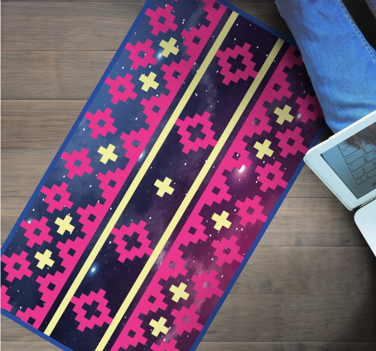 Covor de vinil harta lumii model geometric al cosmosului - TenStickers