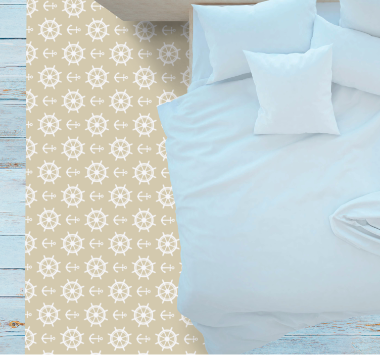 Covor de vinil hol motivul busolei maritime - TenStickers