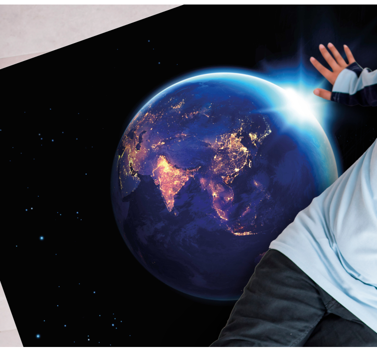 Covor de vinil harta lumii vedere a planetei pământ - TenStickers