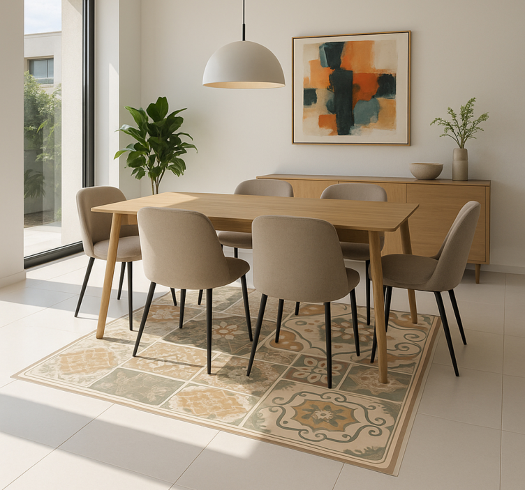 Covor de vinil hol plăci de ciment de diferite dimensiuni - TenStickers