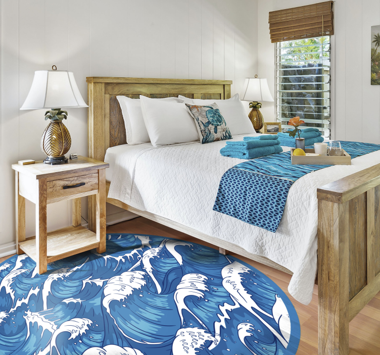 Covor japonez wave nature vinil - TenStickers