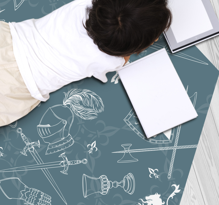 Covor de vinil jocuri cavalerism medieval - TenStickers