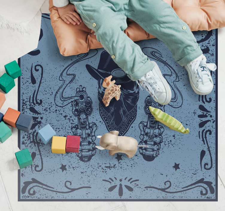 Covor de vinil jocuri imagini de duel de cowboy - TenStickers