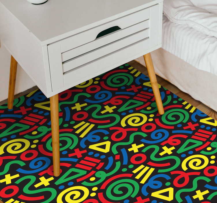 Covor de vinil jocuri model de puzzle vibrant - TenStickers