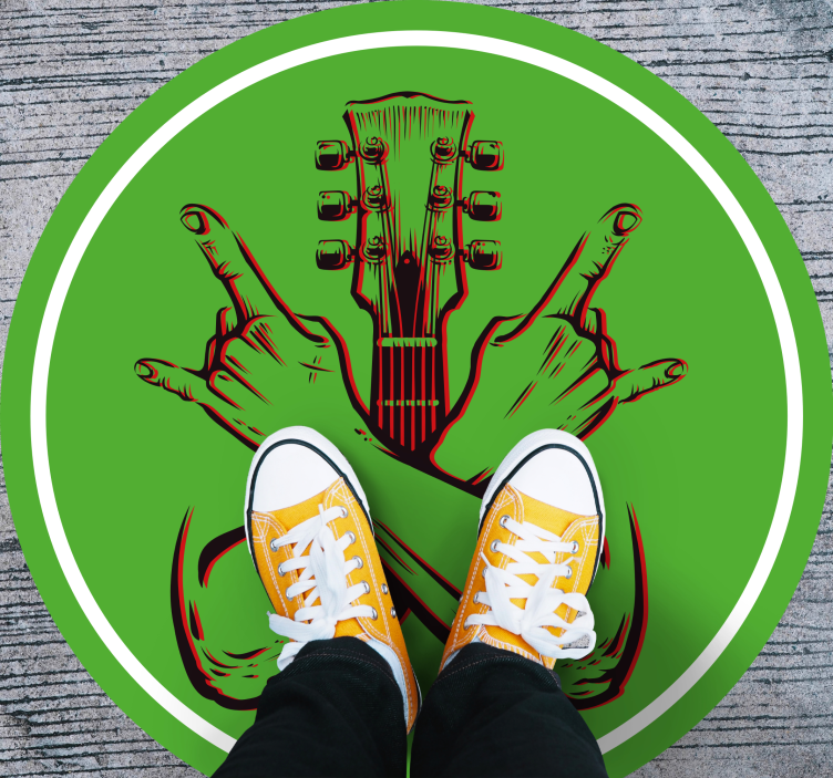 Covoruri vinil rotund o operă de artă cu gesturi de legănare - TenStickers