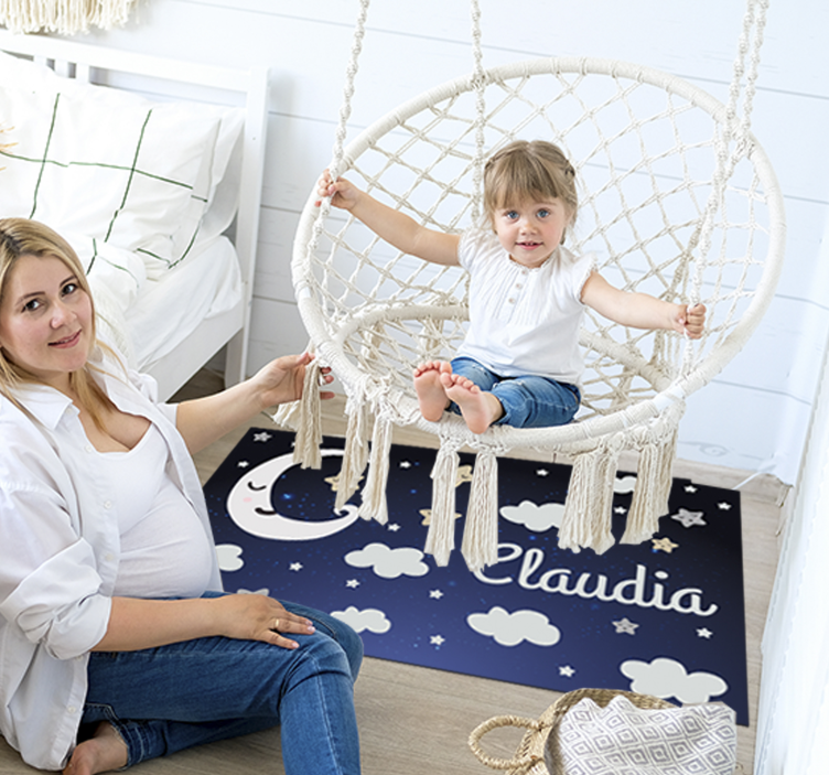 Covor vinil de lună și stele fabuloase - TenStickers