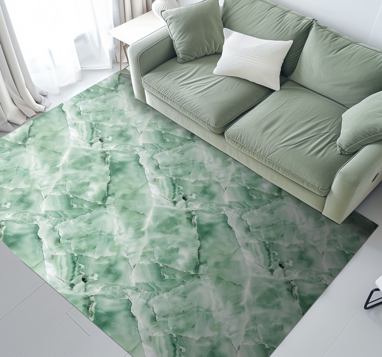 Covor de vinil marmura culoare verde pastel - TenStickers