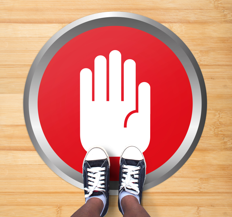 Covor de vinil marmura decor de semnal de stop - TenStickers