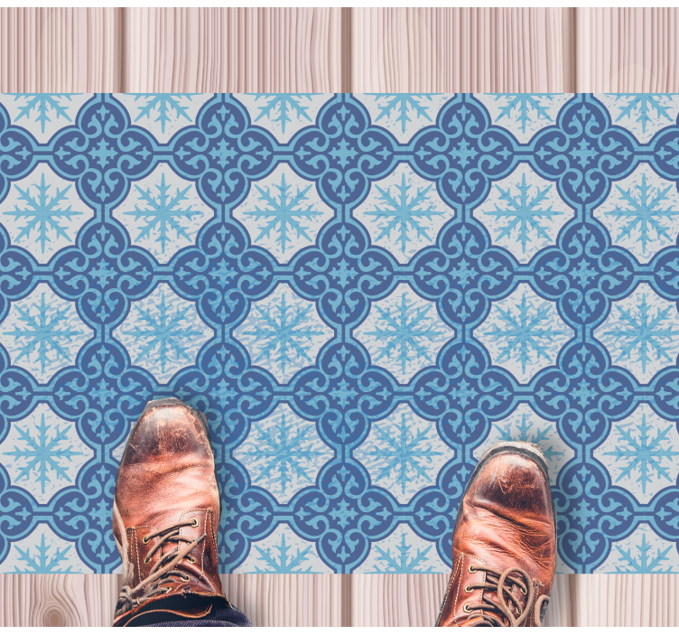 Covor vinil efect de țiglă emblemă de fulg de nea - TenStickers