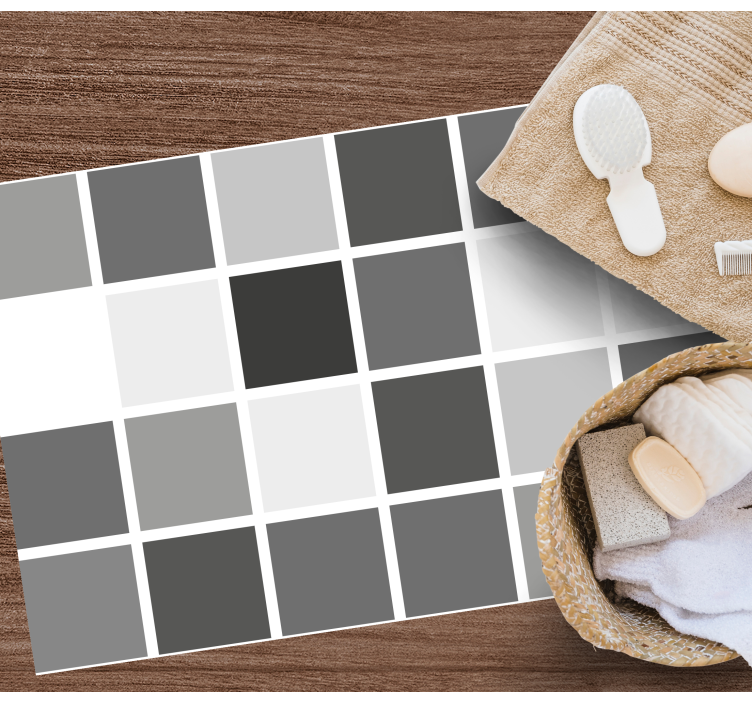 Covor de vinil pentru baie grilă de tonuri gri - TenStickers