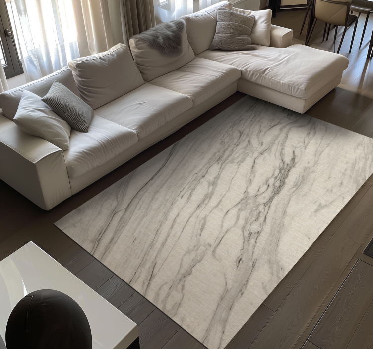 Covor de vinil marmura nuanțe de fildeș cu detalii negre - TenStickers