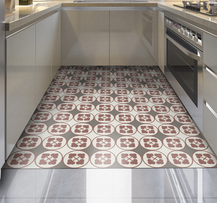 Covor de vinil marmura plăci cu model circular - TenStickers