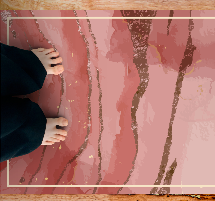 Covor de vinil marmura spirale roz elegante - TenStickers