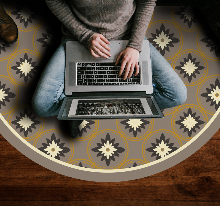 Covor de vinil mozaic cerc modelat - TenStickers