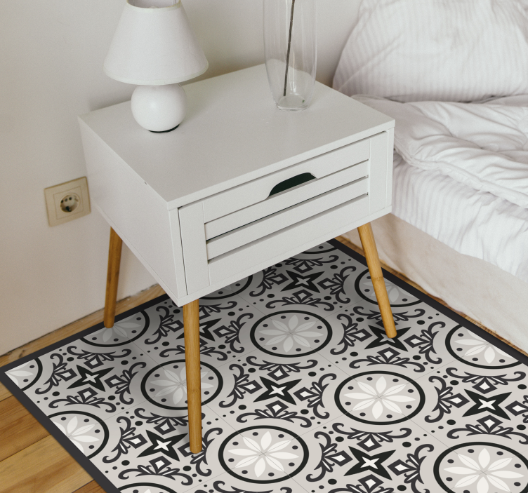 Covor vinil dormitor design geometric ornamental - TenStickers