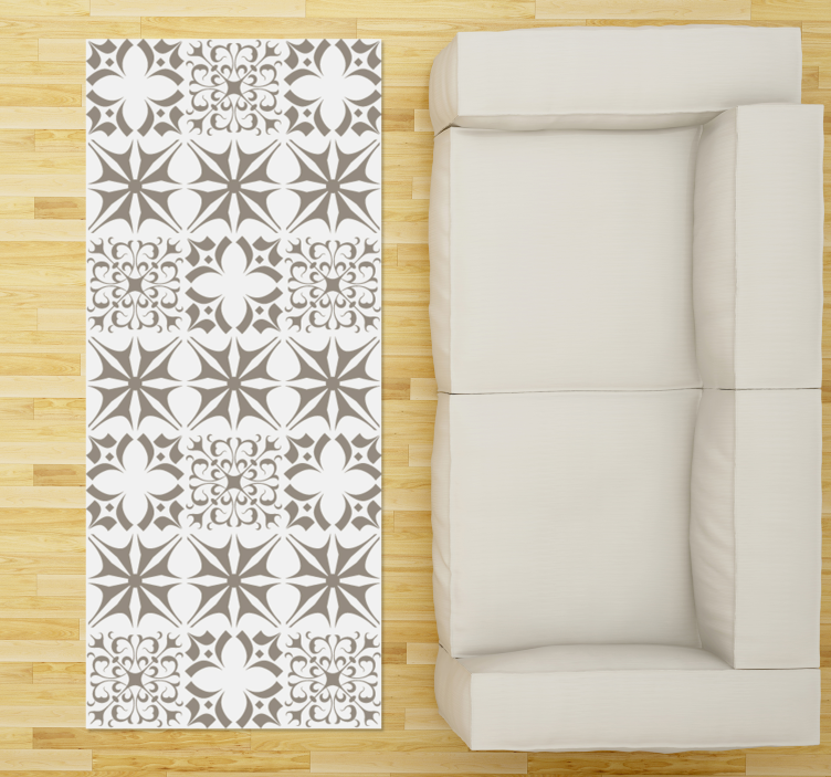 Covor de vinil mozaic gresie cu model stea - TenStickers