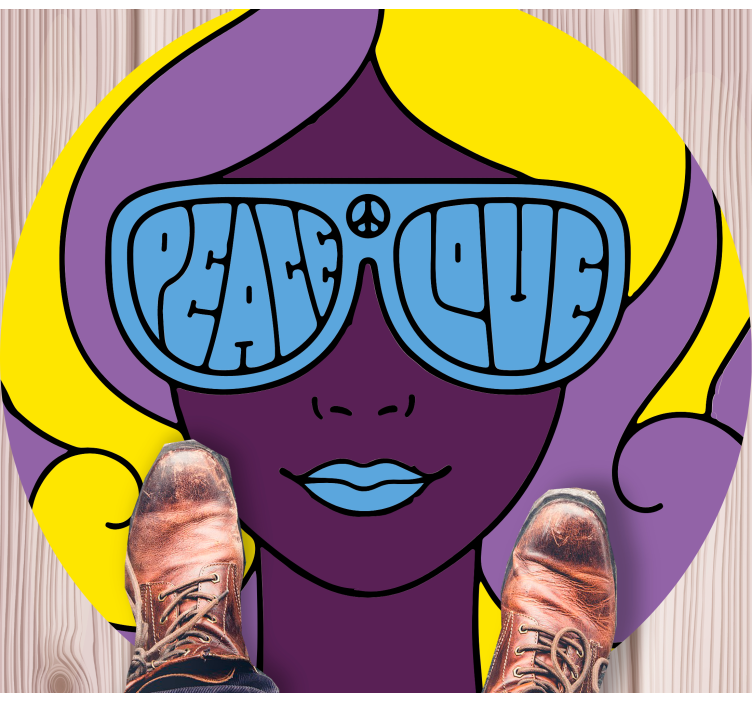 Covor de vinil Adolescenți pictogramă pace iubire - TenStickers