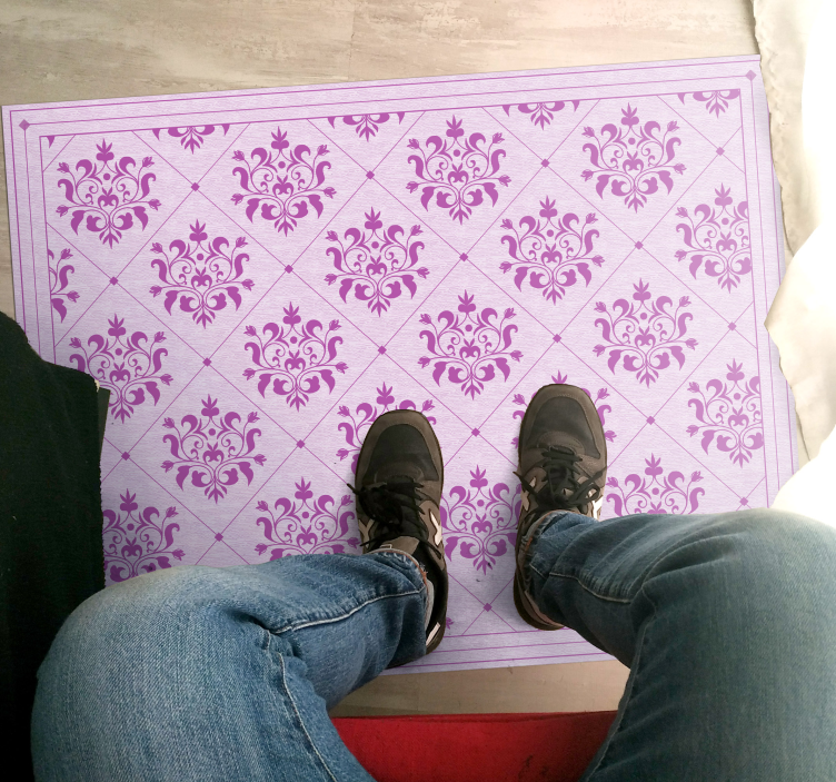 Covor de vinil epocă model de damasc ornamentat - TenStickers