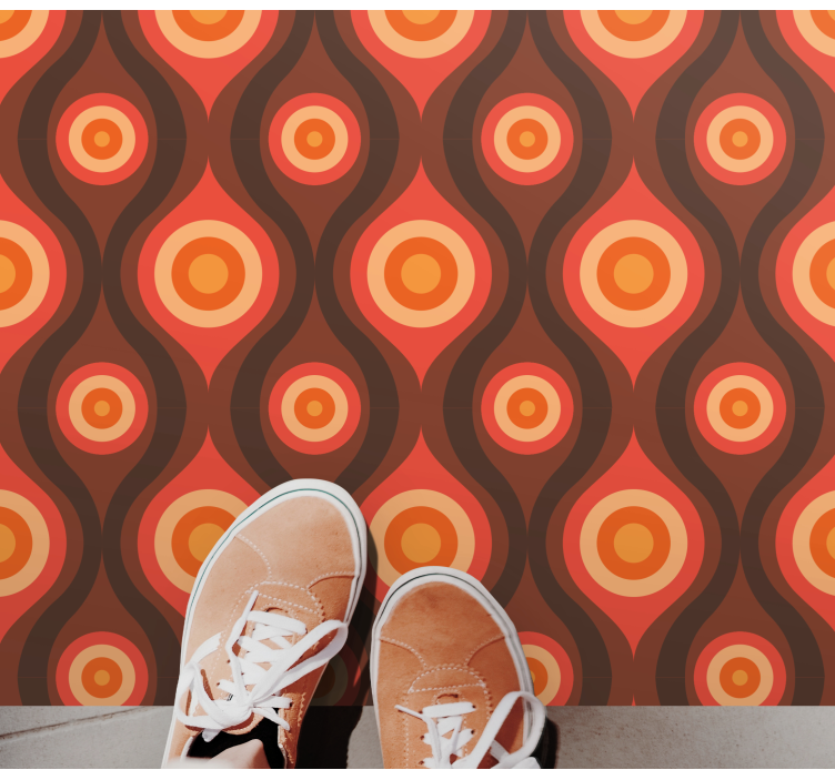 Covor de vinil mozaic motiv cerc vintage - TenStickers