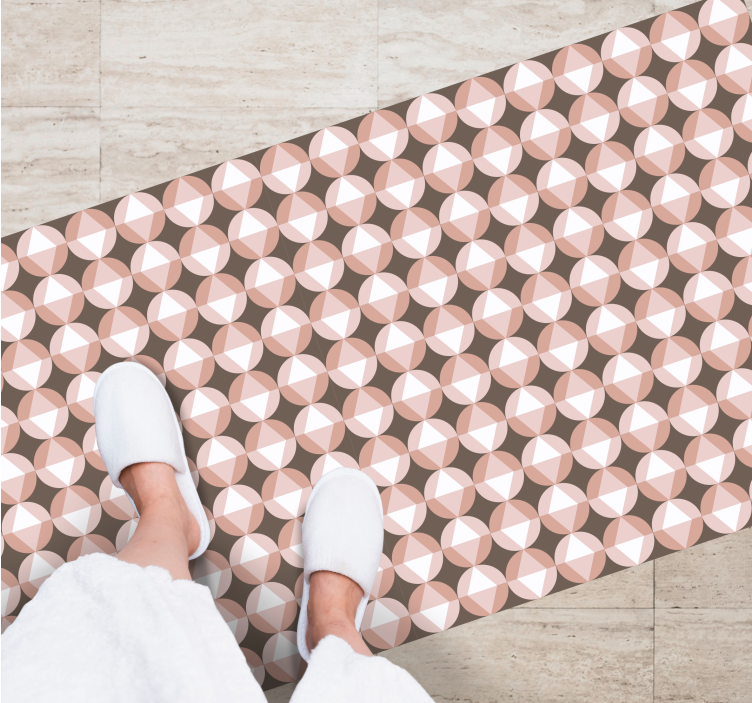 Covor de vinil pentru baie motiv geometric roz - TenStickers