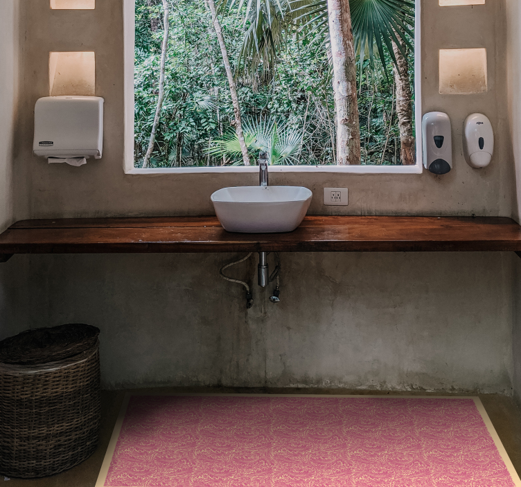 Covor de vinil pentru baie motiv ornamental - TenStickers