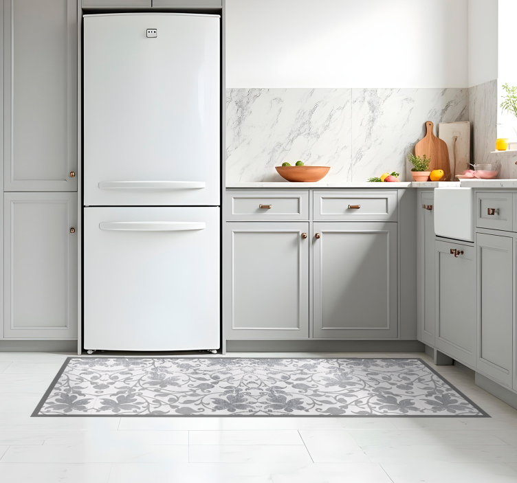 Covor de vinil pentru bucătărie damasc de ciment - TenStickers