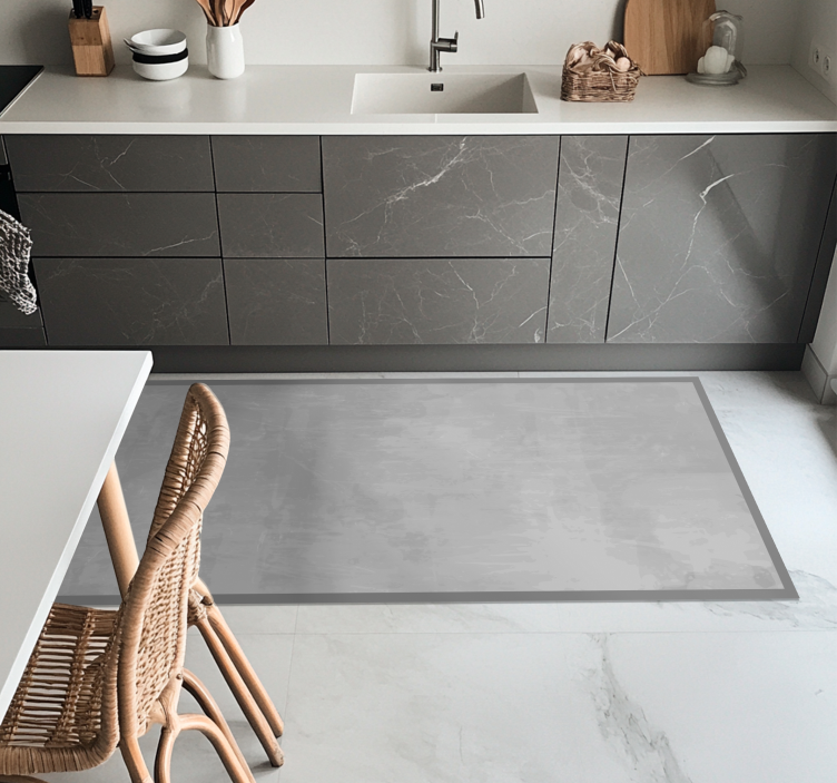 Covor de vinil pentru bucătărie gri neted - TenStickers