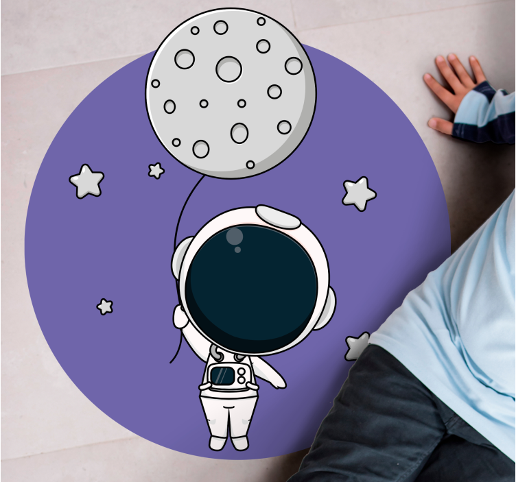 Alții covor de vinil astronaut cu balon - TenStickers