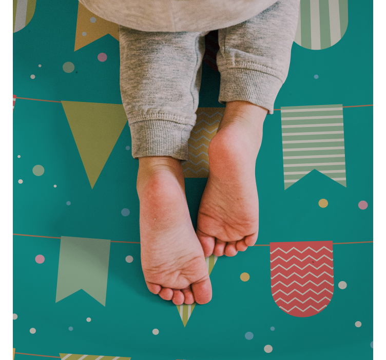 Covor de vinil pentru copii bunting festiv - TenStickers