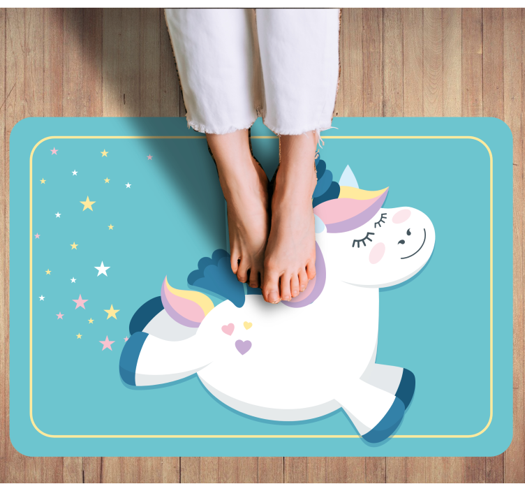 Covor de vinil pentru copii galop drăguț de unicorn - TenStickers