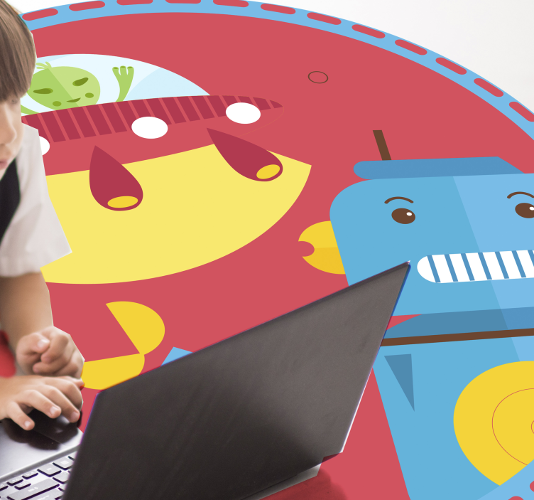 Covor de vinil pentru copii joc robot submarin - TenStickers