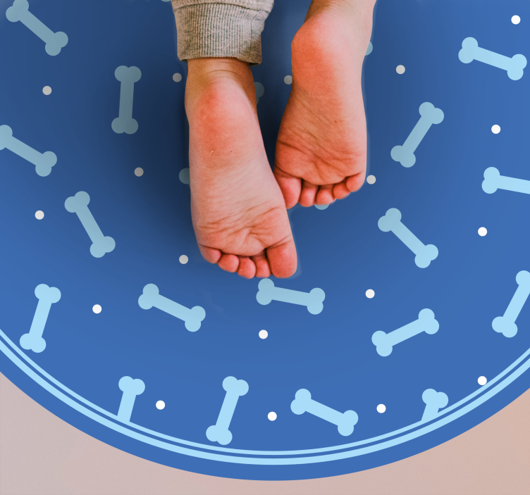 Covoruri vinil rotund jocul modelului osos - TenStickers