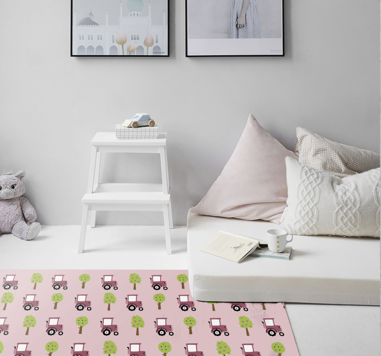 Covor de vinil pentru copii model de camioane jucăușe - TenStickers