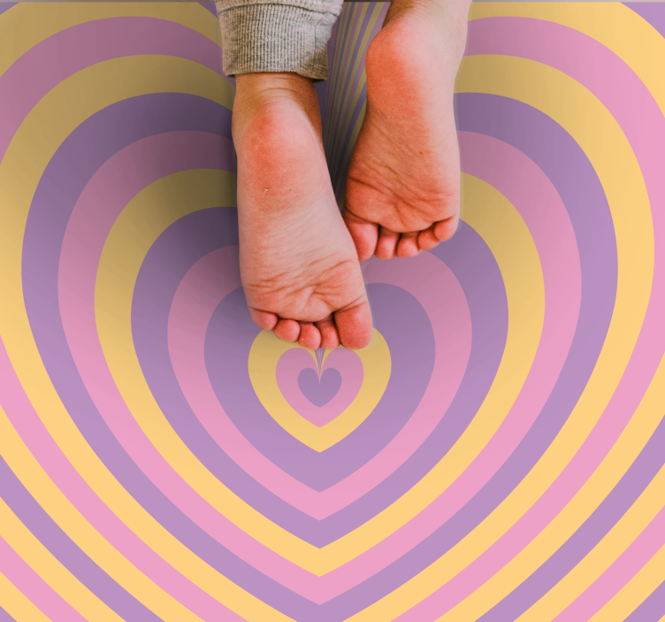 Covor de vinil Adolescenți design retro al inimii - TenStickers