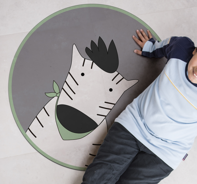 Covor de vinil pentru copii zebră veselă - TenStickers