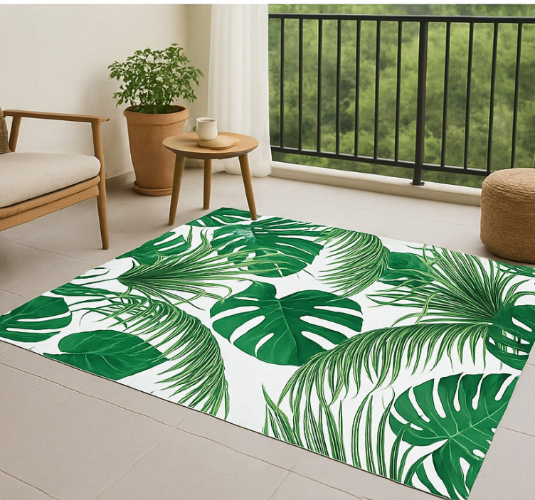 Covor de vinil pentru exterior design cu frunze tropicale - TenStickers