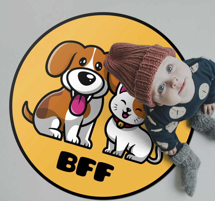 Covor de vinil pepiniere animale de companie bff - TenStickers
